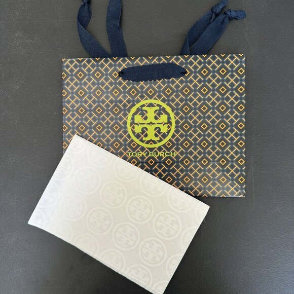 New Tory Burch Paper Gift Shopping Bag for Small Scarf Wallet 9'' x 7'' x 3.5” - Picture 1 of 1